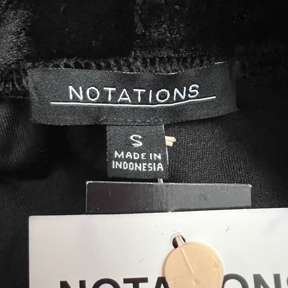 Notations Black Velvet Jacket Silver‎ Ruffle Tank Twinset Women's Size Small - Picture 2 of 8